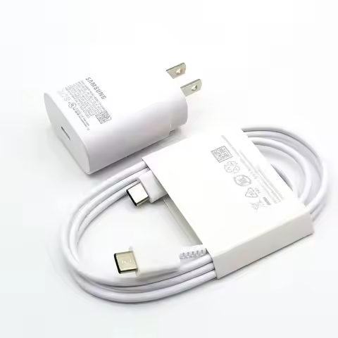 Samsung 25W US Plug Charger PD Super Fast Charge Adapter For Galaxy S24 S23 S22 S21 S20 Ultra Z Flip
