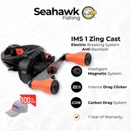 Seahawk IMS 1 Zing Cast Anti-Backlash | Upgraded LOUD Drag Clicker | FSV Spool Baitcasting Fishing R