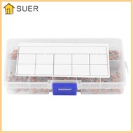 SUER 500PCS Ceramic Capacitor Kit, Storage Box 10 Values Monolithic Capacitor, Reliable 1NF(102)-68N