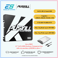 PUSKILL Solid State Drive SATA3 Hard Disk 128GB 256GB 512GB 1TB SSD for Desktop or Laptop