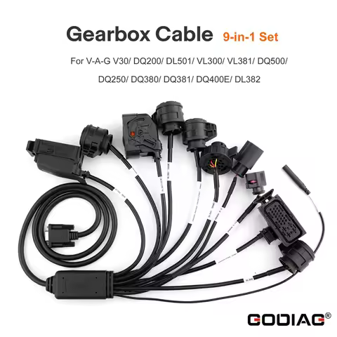 GODIAG Gearbox Cable 9-in-1 for V-A-G V30 DQ200 DL501 VL300 VL381 DQ500 DQ250 DQ380 DQ381 DQ400E Con