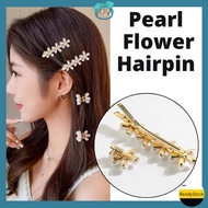 AIDA 2pc Elegant Pearl Daisy Flower Retro Duckbill Hair Pin Clip Mini Jaw Bang Kid Bridal Crown 新娘少女
