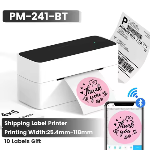 Phomemo 241 Bluetooth Shipping Printer Thermal Wireless Label Printer 108mm Compatible with iPhone A