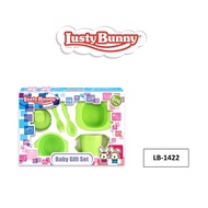 Feeding SET 6IN1 BABY FEEDING SET LUSTY BUNNY BABY GIFT SET CUTE BABY BIRTH GIFT - LB 1422