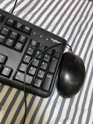 Logitech 2手有線鍵盤 滑鼠