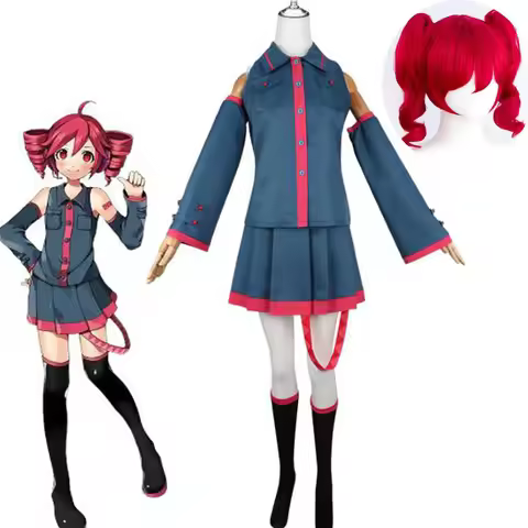 Kasane Teto Blue Cosplay Costume Wig Anime Mikuu UTAU Vtuber Halloween Carnival Party Women Performa