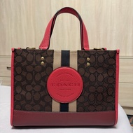 COACH  Dempsey 4113 老花帆布拼接提袋 /側背包 /手提包