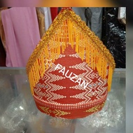 Songket Malay Hat // Tassel batak Hat // Sumatran Traditional Head Accessories