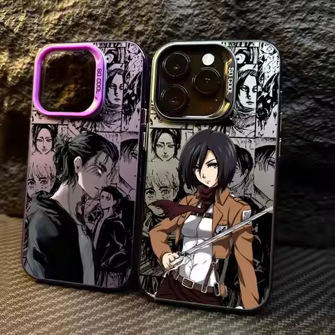 Eren Mikasa Attack on Titan Coque Phone Case For iPhone 17 16e 16 15 14 13 12 11 mini Pro Max X XR 8