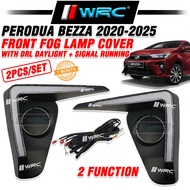Perodua Bezza 2020 - 2025 Front Fog Lamp Cover With DRL Daylight + Signal Running
