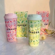 Chagee hotrend 500ml thermos cup, high quality 316 stainless steel, thermos cup with convenient hand