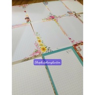 A4 beautiful handwriting paper, size 2.5mm art paper a4