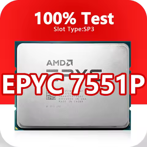 EPYC 7551P CPU 7nm 2.0GHz 32 Cores 64 Threads 64MB 180W processor Socket SP3 755P For H11SSL-i MZ01-