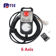 100PPR 4 Axis 6 Axis CNC Handwheel MPG Pendant with Emergency Stop Manual Pulse Generator for CNC Ro