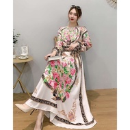 Beige FLORAL DRESS
