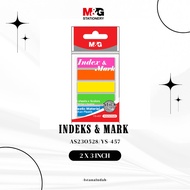 M&G PET Sticky Flag/Index AS23O528 25sheets x 5colours PET Material Rectangle 2x3inch