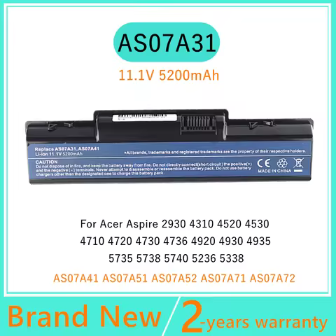 Laptop Battery for Acer Aspire 5740 4740g 5740g 5542g 4930g 5738zg 4736 AS07A31 AS07A32 battery AS07