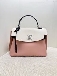 LV 手袋 粉色 白色 拼色 鎖頭 手提包