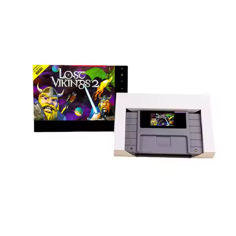 Lost Vikings 2 II Action game Card for SNES EUR PAL USA NTSC 16bit Game Consoles with Retail Box Vid