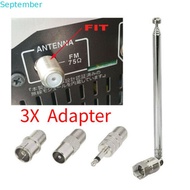 SEPTEMBER Antenna Telescopic with TV/3.5 Adapter Wave 5V 10W 75 Ohm