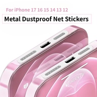 For Apple iPhone 17 16 15 14 13 12 Series Phone Speaker Metal Dust Net Waterproof Earpiece Sticker F