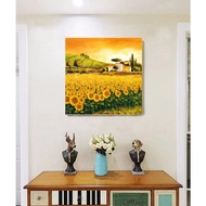 (New) Sunflower canvas print - size 60x60cm, full frame