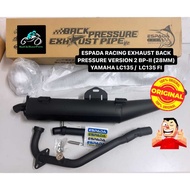 ESPADA RACING BACK PRESSURE VERSION 2 BP-II 28MM YAMAHA LC135 V1/V2/V3/V4/V5/V6/V7 & LC135 -FI STAND