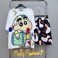 Set đồ bộ hoạt hình ❤️ Bộ mặc nhà Cartoon SHIN NHIỀU MẪU Freesize nam nữ Molly Fashion