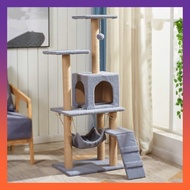 ◆№Premium Large Cat Tree Cat Condo Bed Scratcher House Cat Tower Hammock Cat Tree / Cat Scratcher / Cat House / Cat Bed