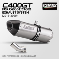 Slip On Motorcycle Exhaust Middle Link Pipe 51mm Modified Escape Pipe For C400 C400X C400GT 2018 201