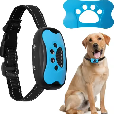 Pet Dog Anti Barking Device USB Rechargeable Dogs Training Collar Ultrasonic Stop Barking Vibration 