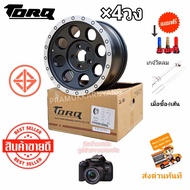 ล้อแม็กขอบ15 แม็กลูกโม้ 5รู 114.3 15x7.5 ET+15 CB 73.1 (ราคา4วง) TORQ Model MAC สี MATT BLACK แถมฟรีจุกลมสึ เกจ์วัดลม