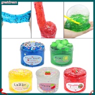 greatdream|  70ml Fruit Slime Toy Various Soft Stretchy Non-sticky Cloud Crystal Mud Stress Relief Vent Toys Colored Clay DIY Slime Decompression Squeeze Toy Party Favors