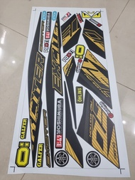 TEM XE EXCITER 150 vàng sọc xám đen nhám