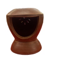 Clay sambrani holder with lid small / insence /holder / handmade terracotta dhoop stand holderi