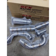 SCK RACING EXHAUST Y15 / LC135 4S & 5S / Y16 / RS & RSX DUAL MANIFOLD OPEN EKZOS BY AHM PRO RACING