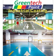 5L GREENTECH EPOXY FLOOR PAINT HEAVY DUTY & WATERPROOF COATING [Hardener Included] . Tiles Floor Pai