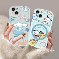 Compatible for Huawei Nova 7 8 9 10 11 5T 7i P30 P40 P50 P60 Pro Mate 50 40 30 Pro 5G Cartoon Puppy Friend Shockproof 3D Wave Edge Phone Case Soft Cover