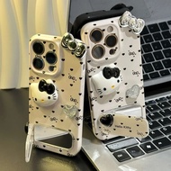 phone case Polka Dot Love kitty Mirror Stand Compatible with nova 14 13 12 11