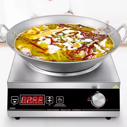 High Power Electric Hob 3500W Commercial Induction Cooker Concave Cooking Machine Stir-fried Restaur