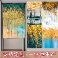 Golden Leaf Gradation Perforation-free Door Curtain Ins Wind Fabric Door Curtain Shade Can Be Custom