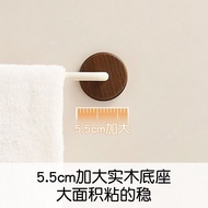 In Stock Milk White Walnut Towel Rack Bathroom No-Drill Double Rod Towel Hanger Bathroom Washstand S