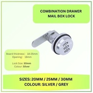 Portable Cabinet Lock 3-digit Combination Drawer Combination Camlock