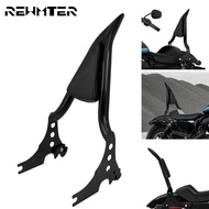 Motorcycle Detachable Sissy Bar Backrest Passenger Cushion Black For Harley Sportster XL 1200 Iron 8
