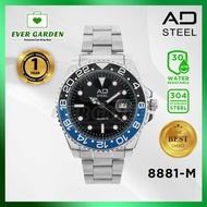 Evergarden AD-STEEL 8881M Men Casual Luxury Waterproof Quartz Luminous Stainless Steel Watch Color :