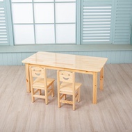 Kindergarten Solid Wood Table and Chair Children's School Desk and Chair Set Rectangular Early Education Study Table Gaming Table Painting Toy Table/Children's Tables and Chairs