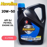 CALTEX Havoline Motor Oil SAE 20W-50 (4 Liters) 👉Caltex Engine Oil 100% ORIGINAL