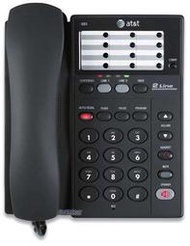 AT&T 983 雙外線有線電話,免持對講,2外線,可外接耳機,另購 來電顯示器+3號電池AA*4,9 成新