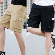 100% Cotton Men Cargo Shorts New Summer Korean Style Male Casual Short Pants Plus Size Pockets Mens Shorts
