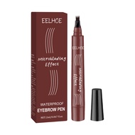 EELHOE | 4 Point Eyebrow Pencil 4 Prong Tip Eyebrow Pen 4 Fork Eyebrow Pencil Waterproof Liquid Eyeb